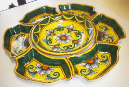 D/12 ANTIPASTIERA 7 PEZZI DIAM. 56 cm.