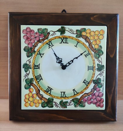 D/31 OROLOGIO CORNICE LEGNO  32x32