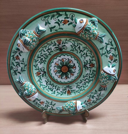 D/48 PIATTO MURALE PESCI DIAM.32 Cm.